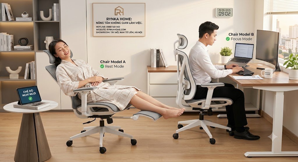 Ghế Công Thái Học Có Gác Chân: Giải Pháp Vàng Cho Sức Khỏe Dân Văn Phòng