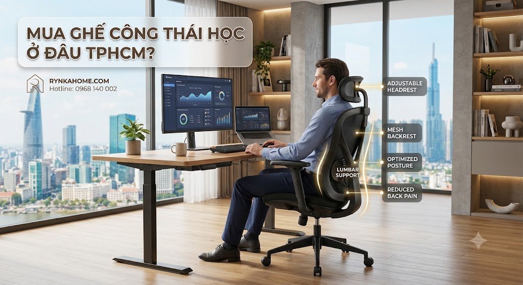 Mua Ghế Công Thái Học Ở Đâu TPHCM Chuyên Nghiệp, Uy Tín Giá Tốt Nhất?