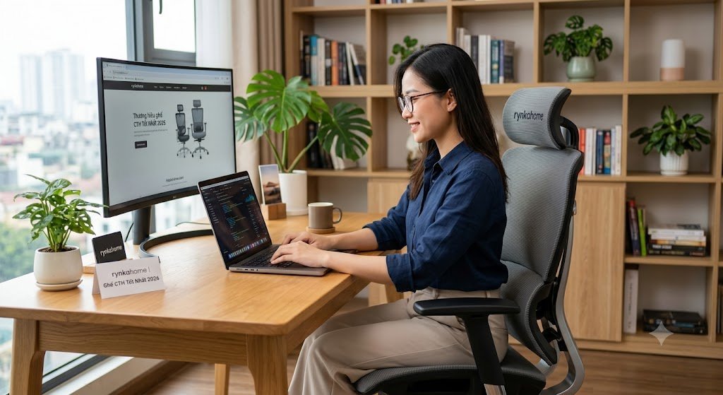 Top Thương Hiệu Ghế Công Thái Học Tốt Nhất 2026: Đầu Tư Cho Sức Khỏe, Nâng Tầm Hiệu Suất