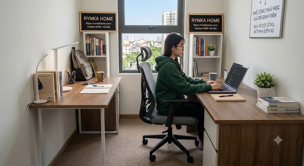 Ghế Công Thái Học Giá Rẻ Sinh Viên: Bí Quyết Bảo Vệ Cột Sống, Bứt Phá Điểm Số