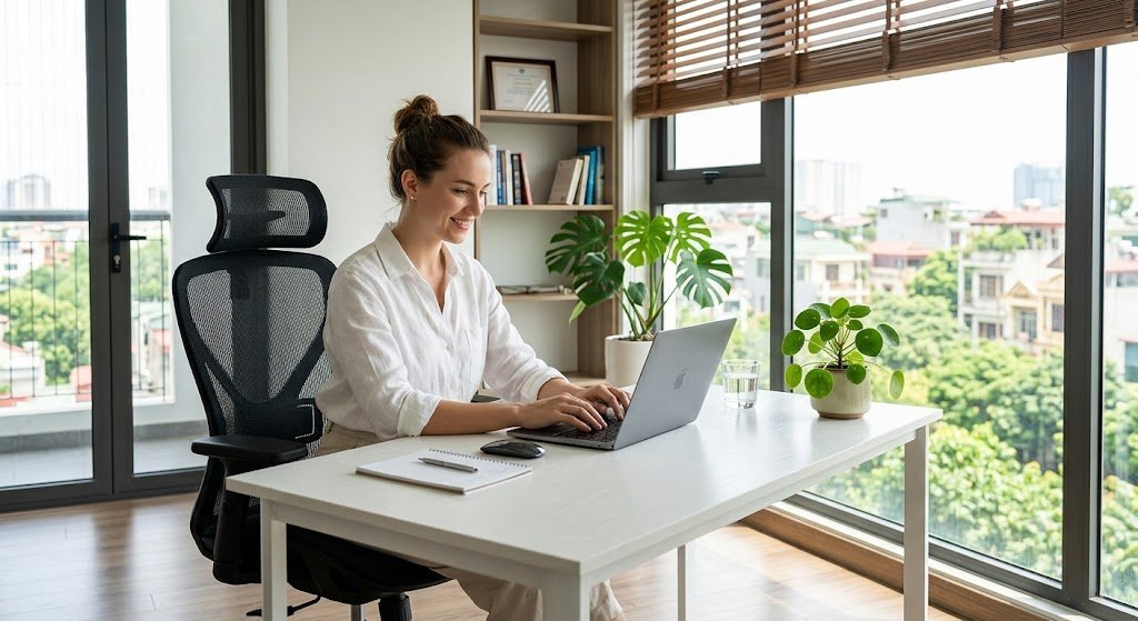 Bí Quyết Chọn Ghế Công Thái Học Cho Mùa Hè: Đập Tan Cơn Nóng, Nhân Đôi Hiệu Suất